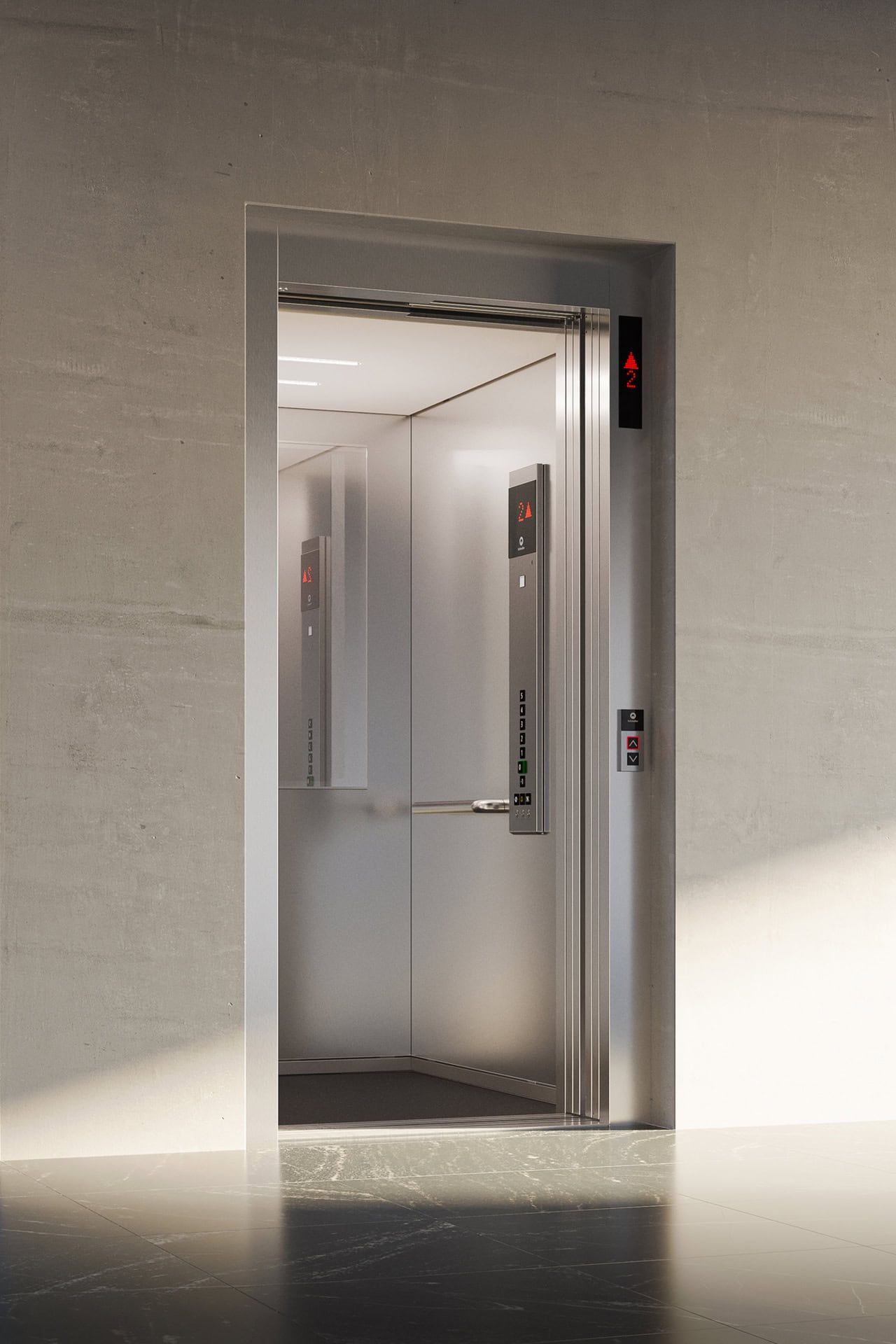 Schindler putnički lift u Dorćol Parku, nosivost 630 kg